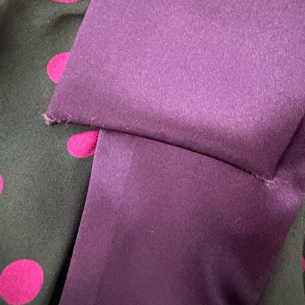 Rare Vintage Moschino Silk Polka Dot Retro Dress sz 12 - Picture 15 of 16